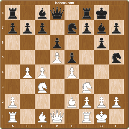 Mar del Plata after 9.b4 Nh5, key branching position