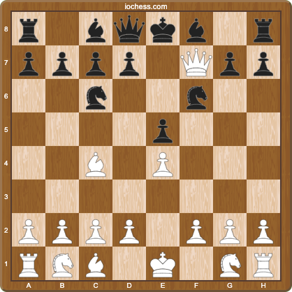 Scholar's Mate position with the white queen on f7