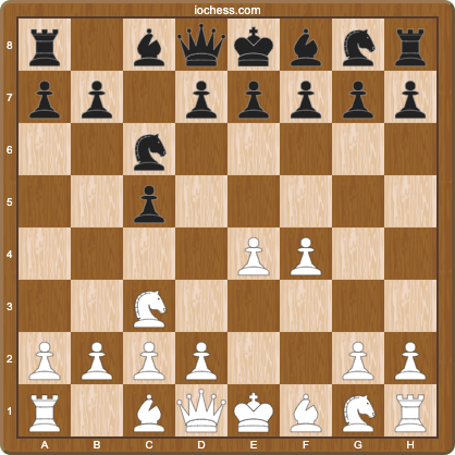Grand Prix Attack after 1.e4 c5 2.Nc3 Nc6 3.f4 with White preparing f4-f5 kingside attack