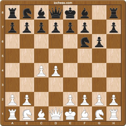 King's Indian Defense after 1.d4 Nf6 2.c4 g6, Black prepares hypermodern fianchetto